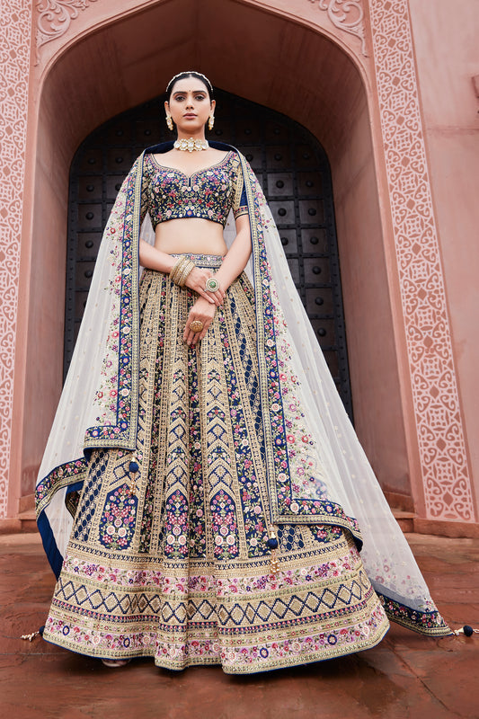 Deep Blue Dreamy Lehenga