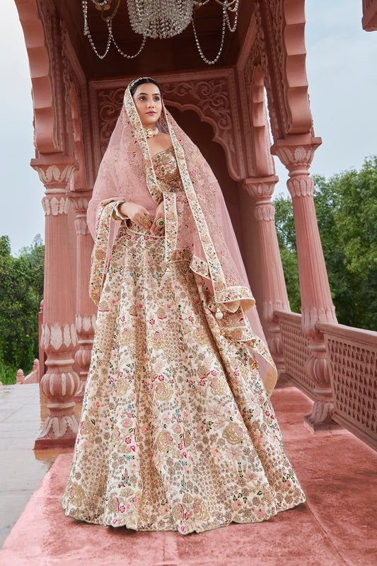 Cream Dreamy Bridal Lehenga