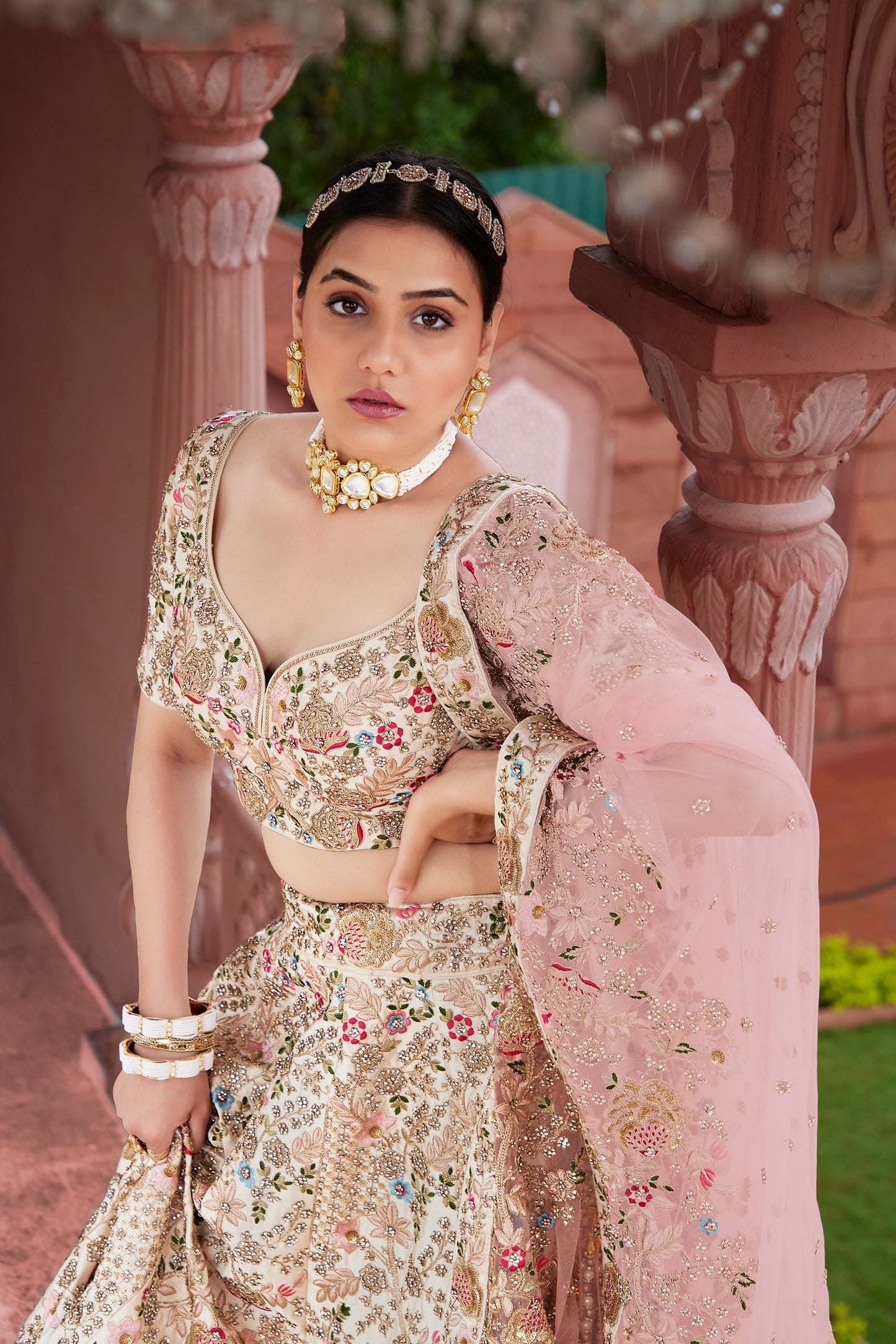 Cream Dreamy Bridal Lehenga